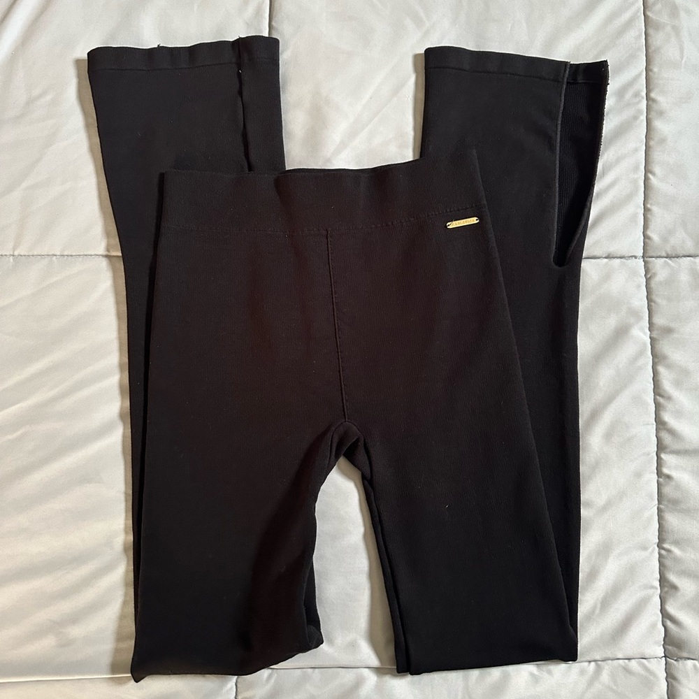 Fabletics Black Bootcut Slit Bottom Leggings - image 2